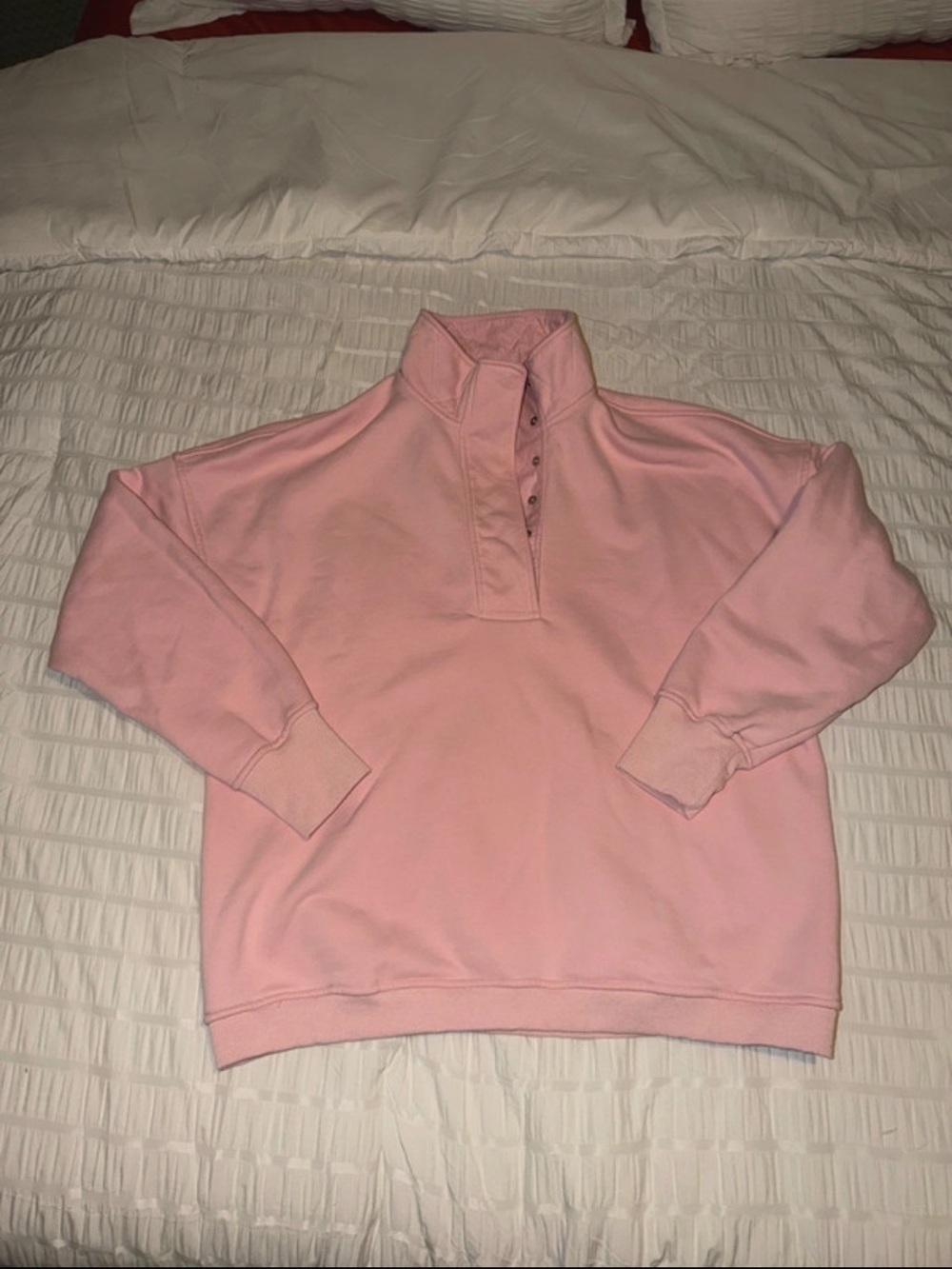 Amazon Women's Light Pink Quarter-Snap Pullover